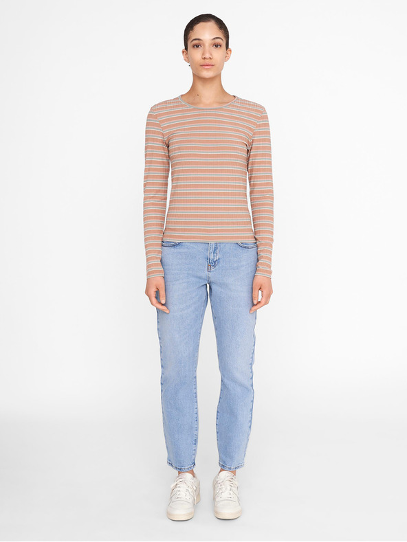 Noisy May Maglietta marrone a righe Noisy May Stevie