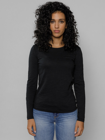 Devergo Maglietta da donna nera con retro stampato Devergo