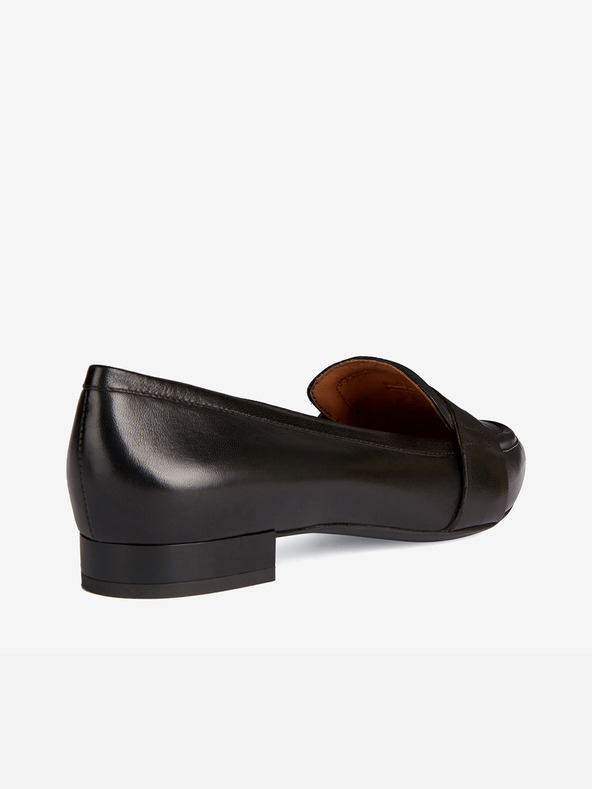 Geox Mocassino donna nero in pelle con tacco basso Geox