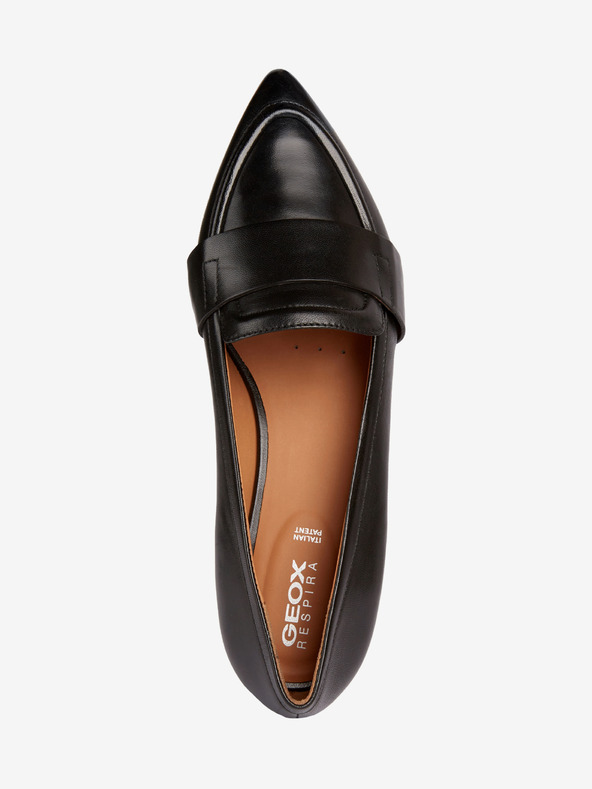 Geox Mocassino donna nero in pelle con tacco basso Geox