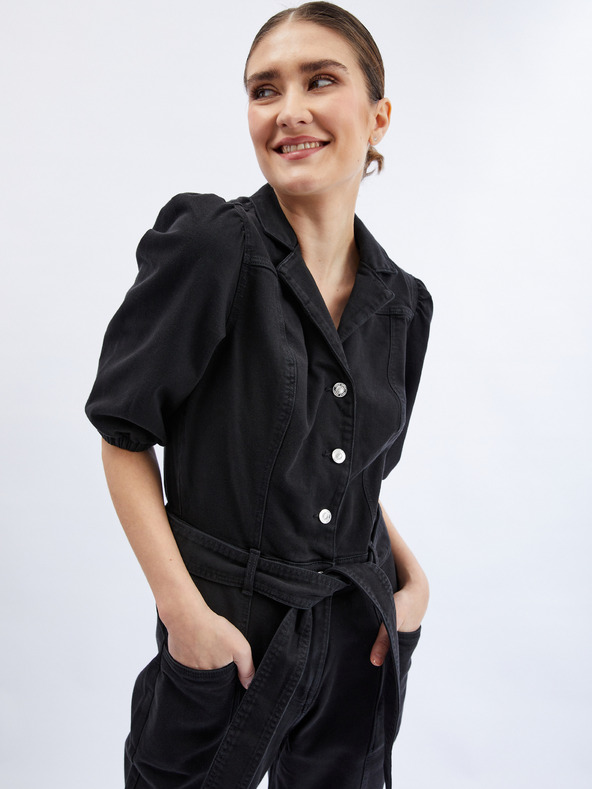 Orsay Tuta in denim nera da donna ORSAY