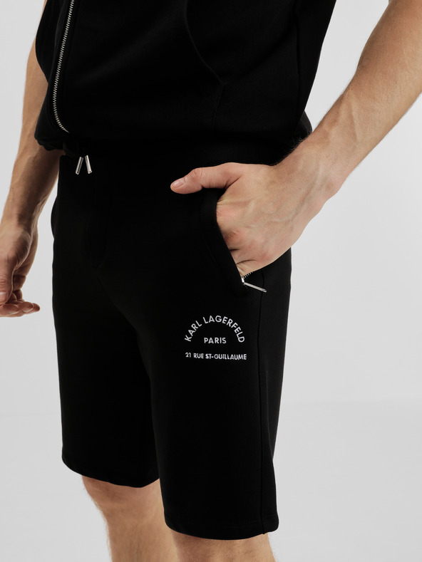 Karl Lagerfeld Pantaloni da uomo neri con cappuccio KARL LAGERFELD