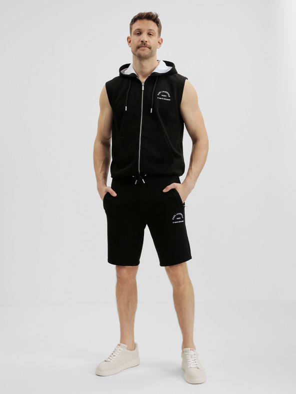 Karl Lagerfeld Pantaloni da uomo neri con cappuccio KARL LAGERFELD