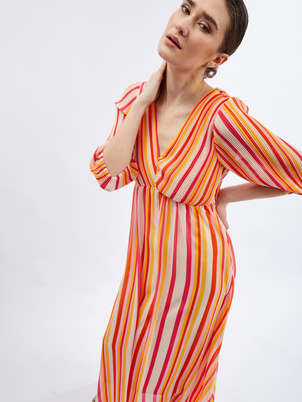 Orsay Maxi abito a righe rosa e arancione da donna ORSAY