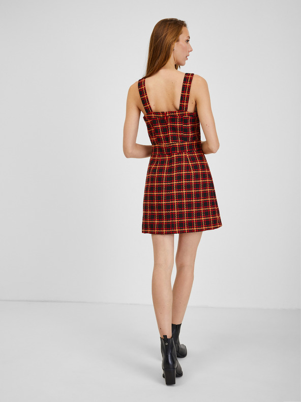 Orsay Abito a quadri rosso e nero da donna ORSAY