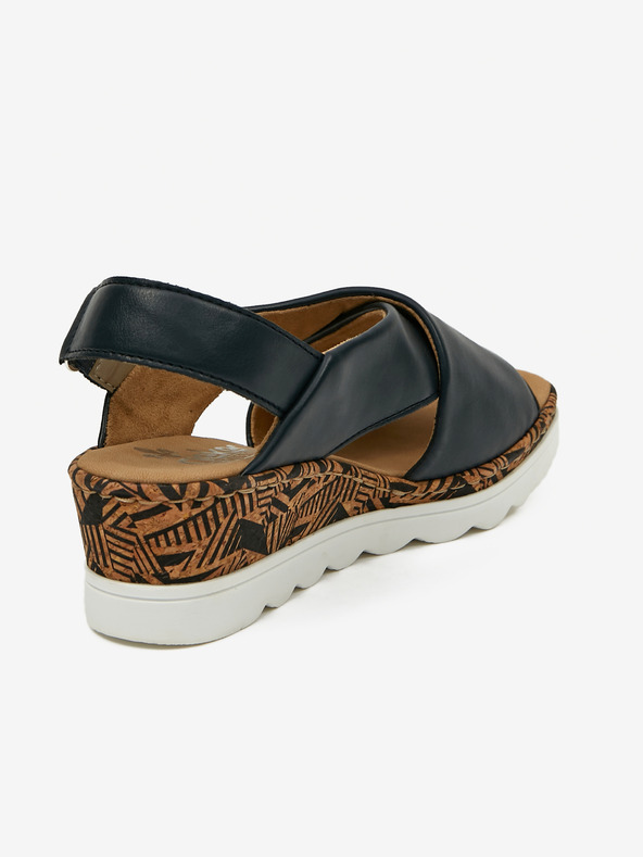 Rieker Sandali con zeppa da donna blu scuro Rieker
