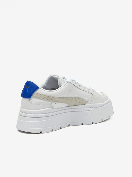 Puma Puma Mayze Stack Scarpe da ginnastica con plateau in pelle bianche da donna