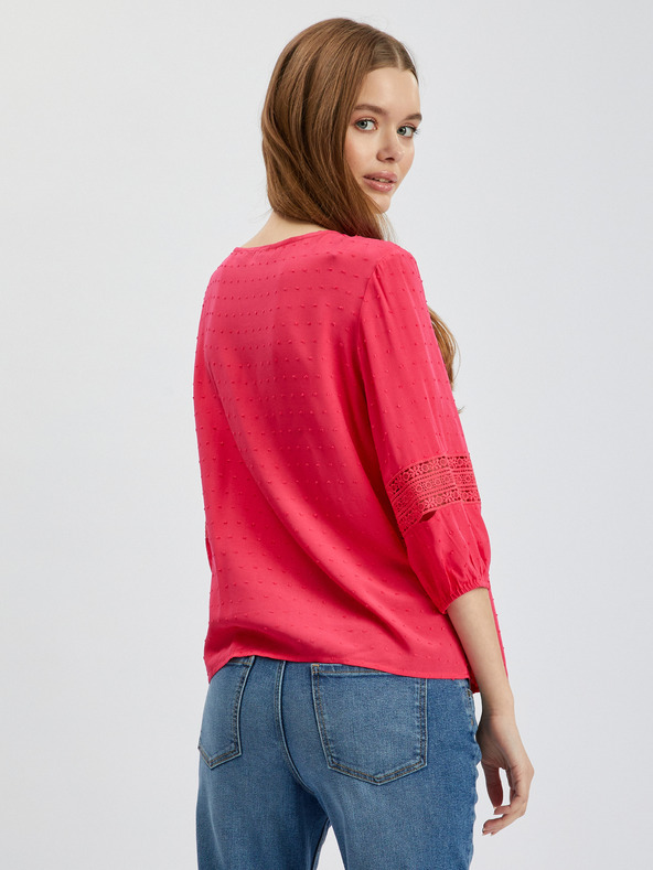 Orsay Camicetta da donna rosa scuro con pizzo ORSAY
