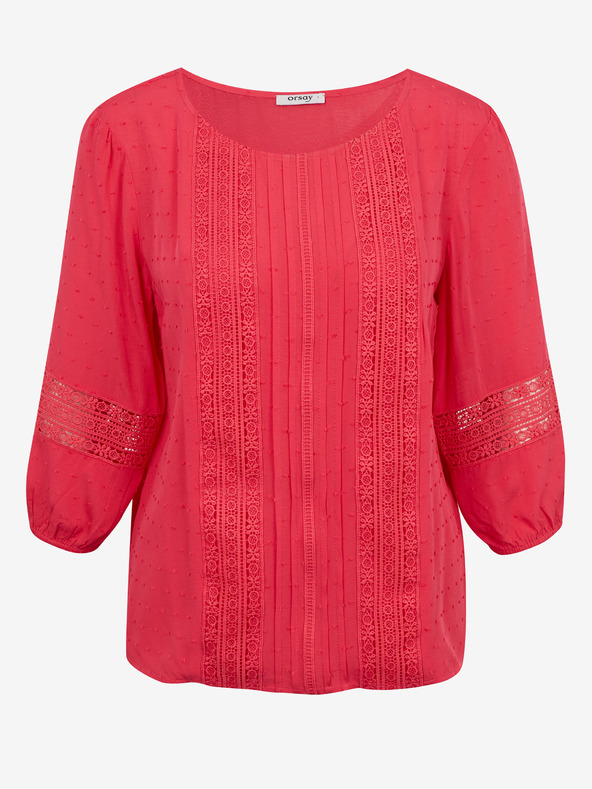 Orsay Camicetta da donna rosa scuro con pizzo ORSAY