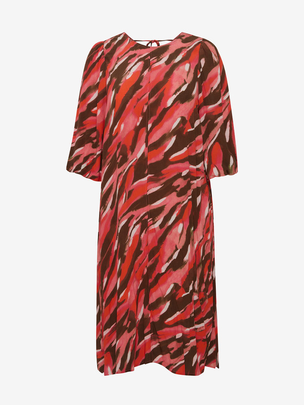 Fransa Maxi abito fantasia marrone e rosso da donna Fransa