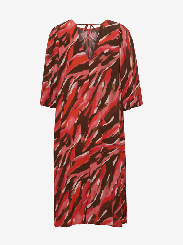 Fransa Maxi abito fantasia marrone e rosso da donna Fransa