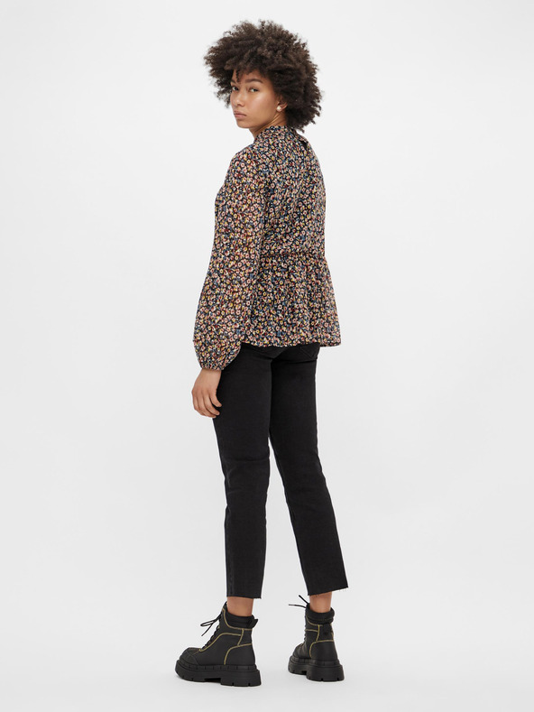 Pieces Jeans neri cropped straight fit Pieces Luna