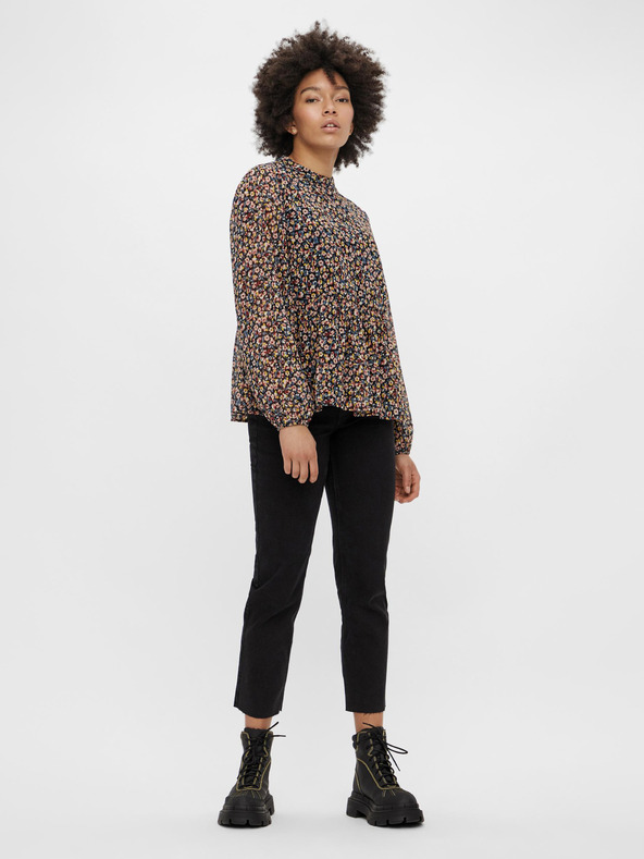 Pieces Jeans neri cropped straight fit Pieces Luna