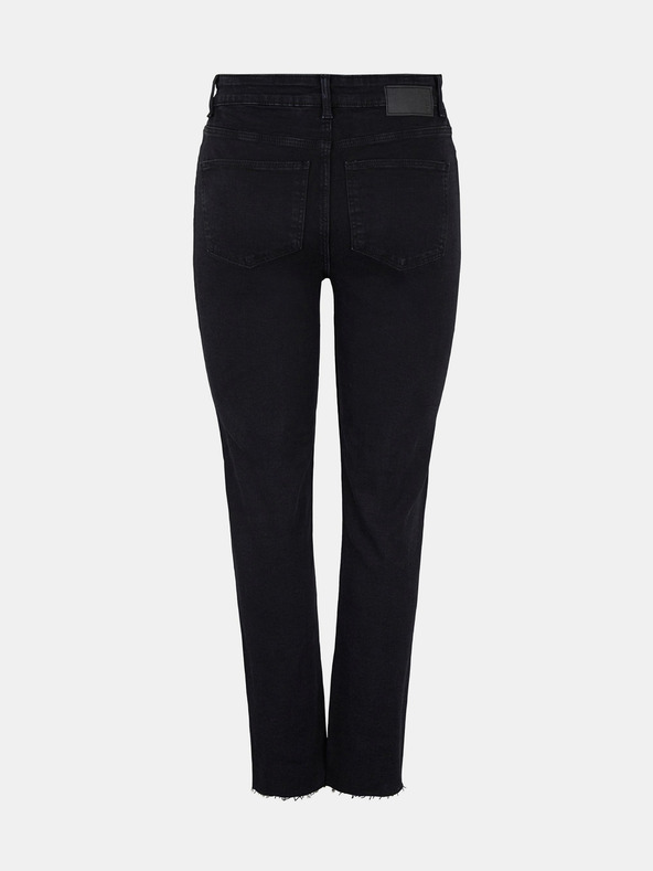 Pieces Jeans neri cropped straight fit Pieces Luna