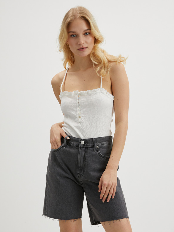 Pieces Body bianco da donna Pezzi Foglia