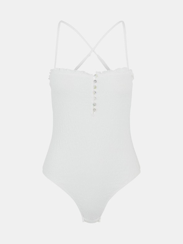 Pieces Body bianco da donna Pezzi Foglia