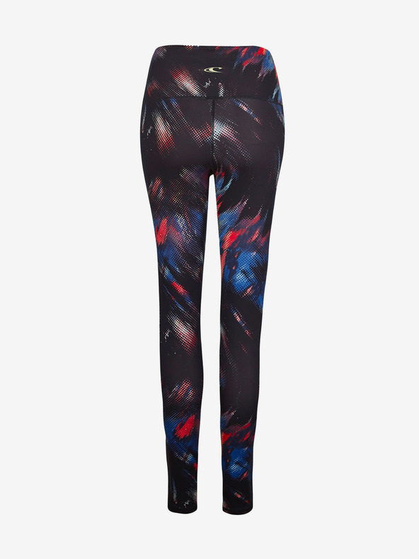 O'Neill Leggings rossi e neri da donna a fantasia O'Neill ACTIVE LEGGING