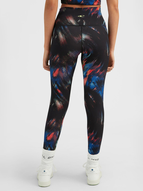 O'Neill Leggings rossi e neri da donna a fantasia O'Neill ACTIVE LEGGING