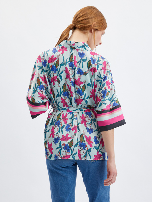 Orsay Kimono floreale da donna azzurro ORSAY