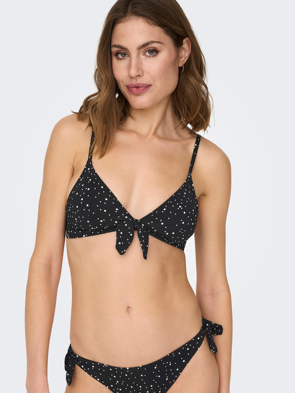 ONLY Top bikini nero a pois da donna ONLY Nitan