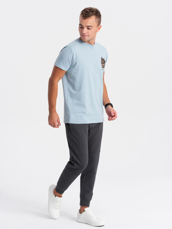 Ombre Clothing Maglietta blu chiaro da uomo Ombre Clothing