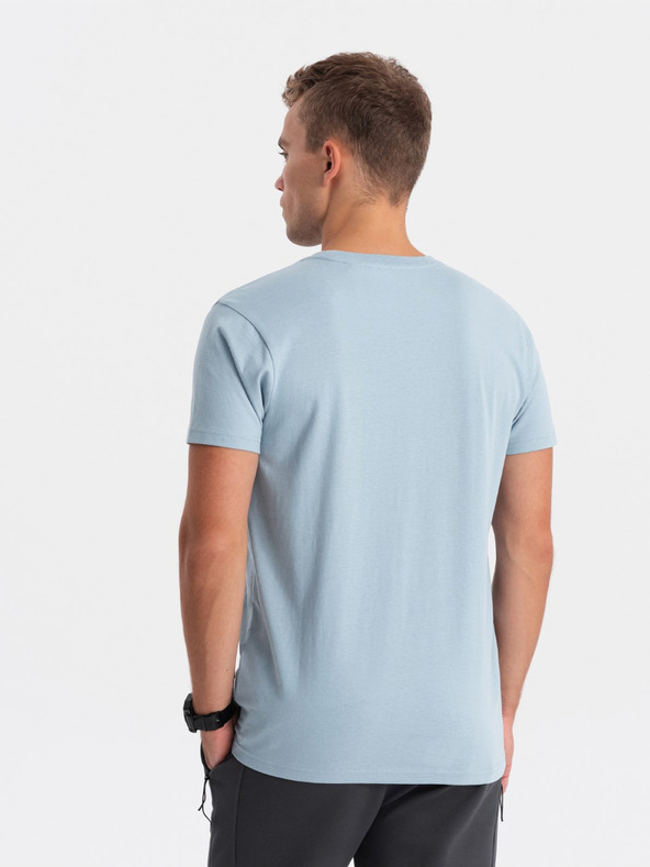 Ombre Clothing Maglietta blu chiaro da uomo Ombre Clothing