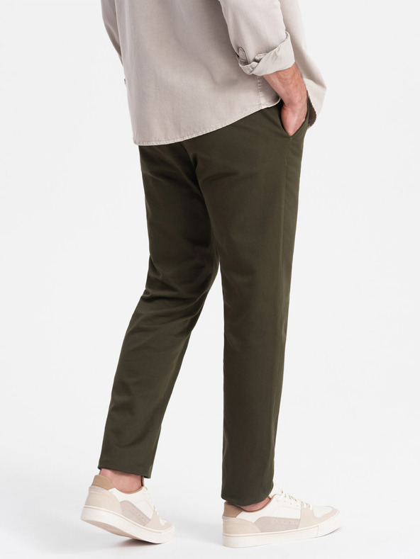 Ombre Clothing Pantaloni chino da uomo verde scuro Ombre Clothing