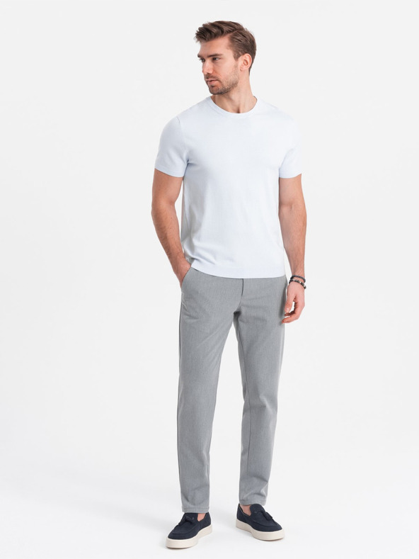 Ombre Clothing Pantaloni chino grigi da uomo Abbigliamento Ombre