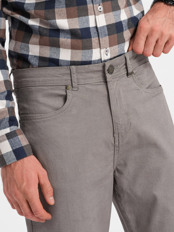 Ombre Clothing Pantaloni chino grigi da uomo Abbigliamento Ombre