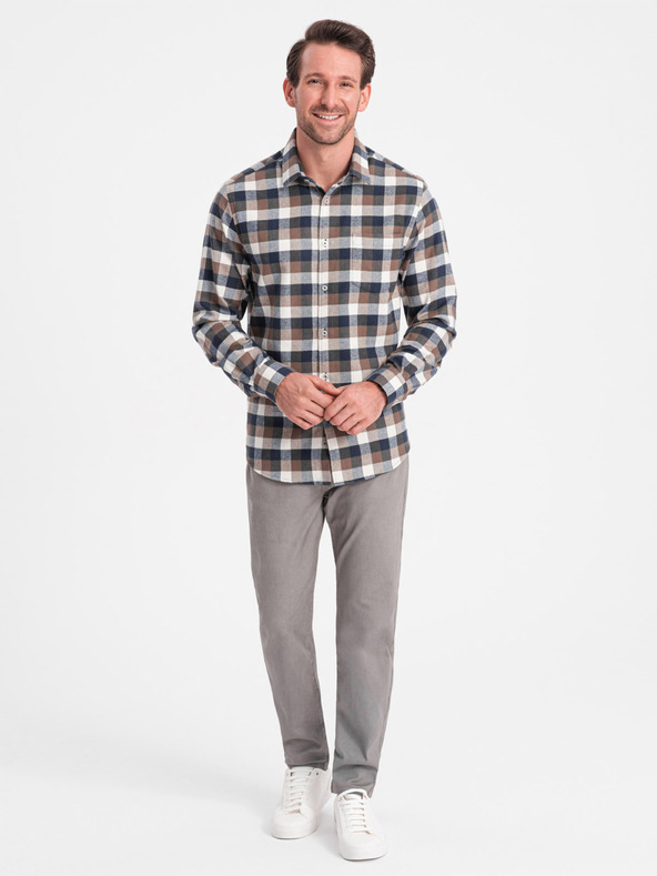 Ombre Clothing Pantaloni chino grigi da uomo Abbigliamento Ombre