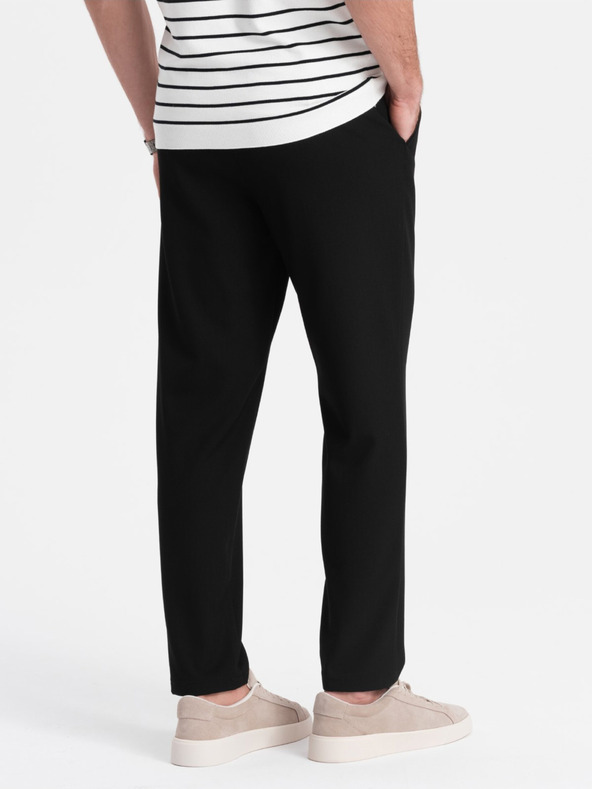 Ombre Clothing Pantaloni chino neri da uomo Ombre Clothing