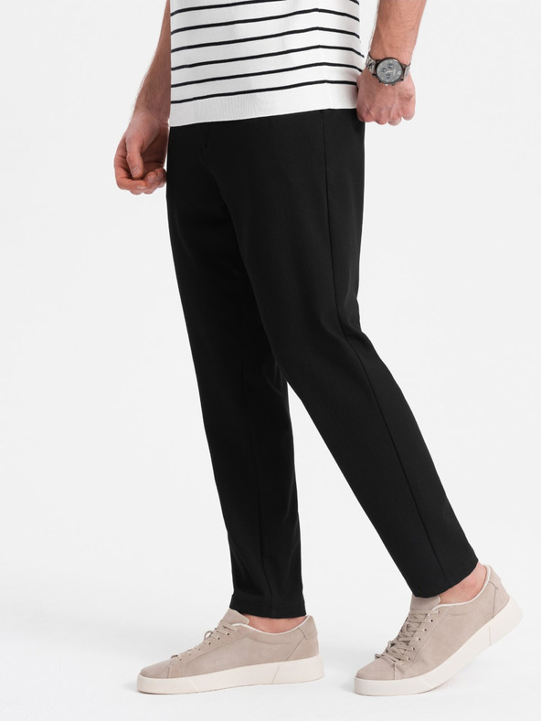 Ombre Clothing Pantaloni chino neri da uomo Ombre Clothing
