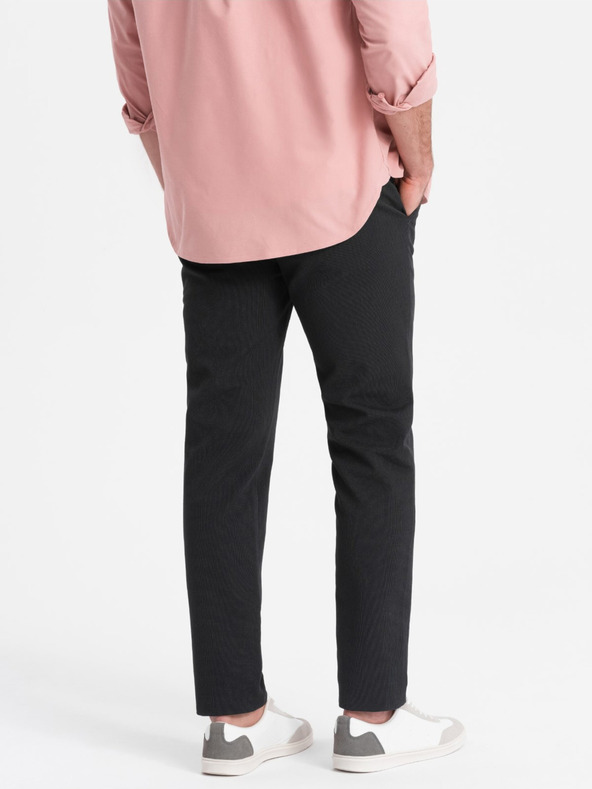 Ombre Clothing Pantaloni chino grigio scuro da uomo Ombre Clothing