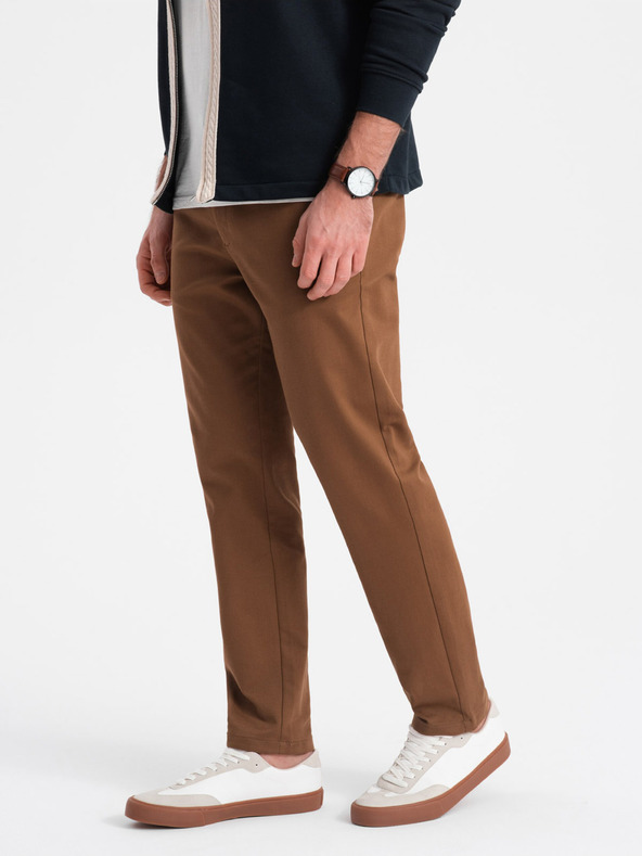 Ombre Clothing Pantaloni chino uomo marrone Abbigliamento Ombre