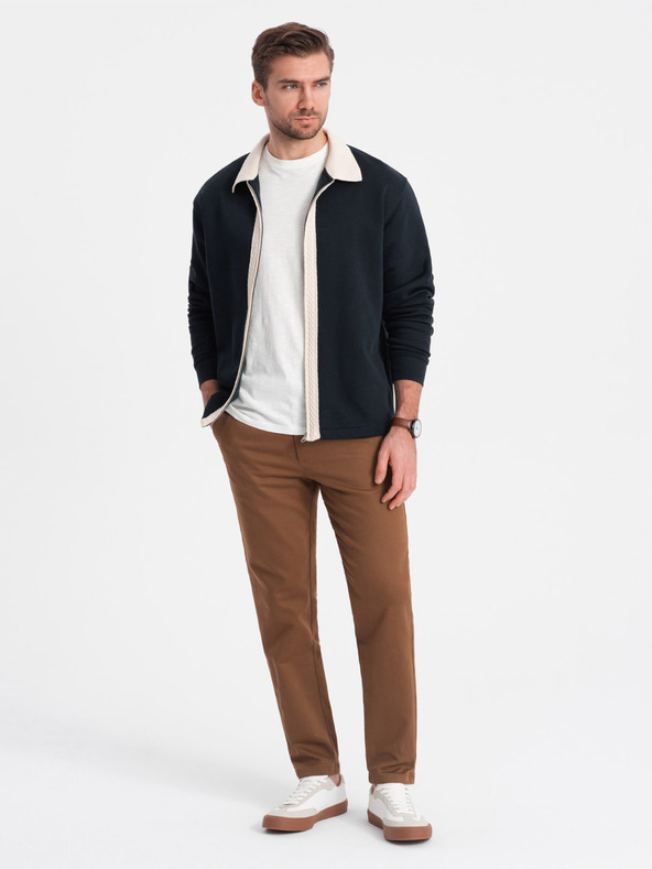 Ombre Clothing Pantaloni chino uomo marrone Abbigliamento Ombre