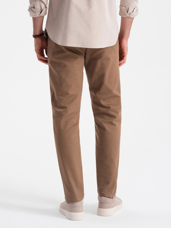 Ombre Clothing Pantaloni chino da uomo marrone chiaro Ombre Clothing