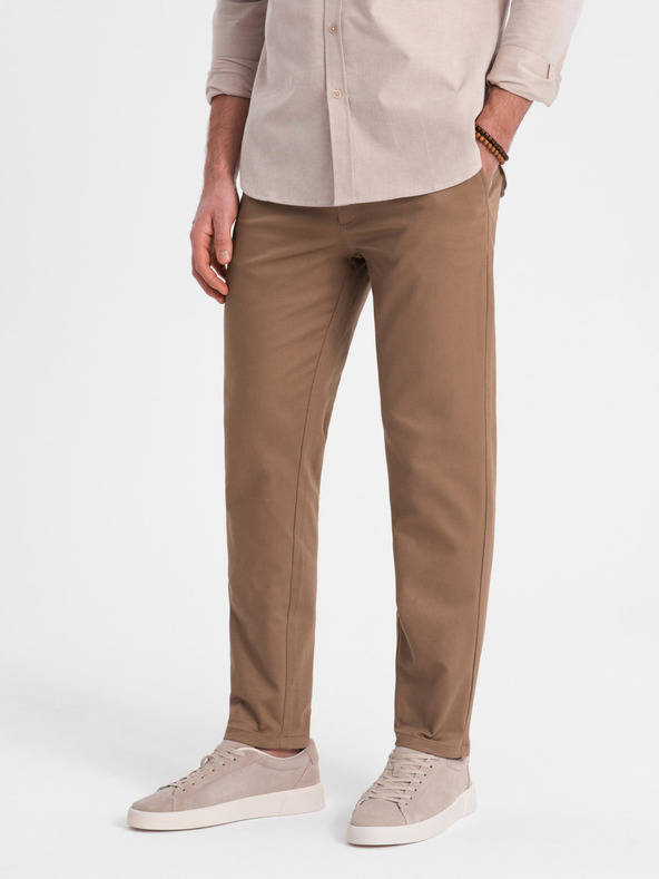 Ombre Clothing Pantaloni chino da uomo marrone chiaro Ombre Clothing