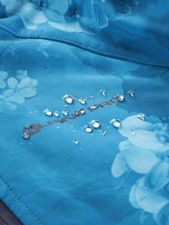 ALPINE PRO Giacca softshell blu da donna a fantasia ALPINE PRO HOORA