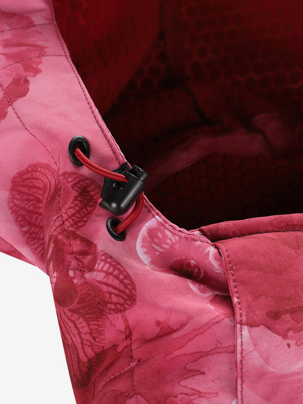 ALPINE PRO Giacca softshell rossa da donna a fantasia ALPINE PRO HOORA