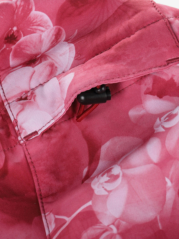 ALPINE PRO Giacca softshell rossa da donna a fantasia ALPINE PRO HOORA