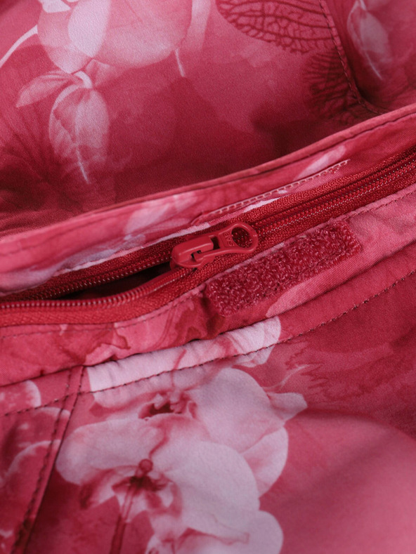 ALPINE PRO Giacca softshell rossa da donna a fantasia ALPINE PRO HOORA