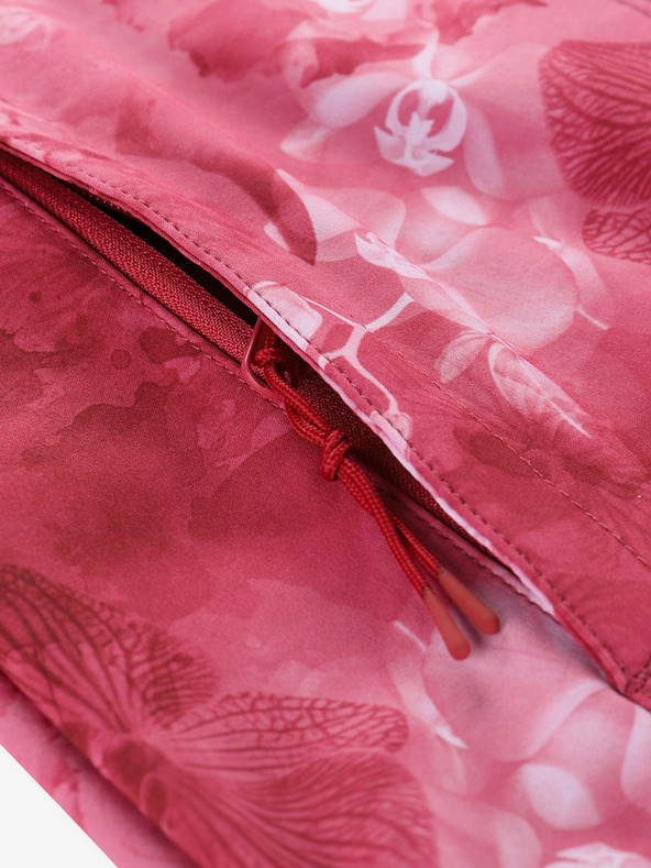 ALPINE PRO Giacca softshell rossa da donna a fantasia ALPINE PRO HOORA