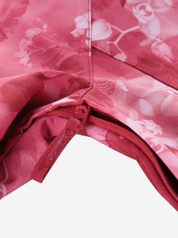 ALPINE PRO Giacca softshell rossa da donna a fantasia ALPINE PRO HOORA