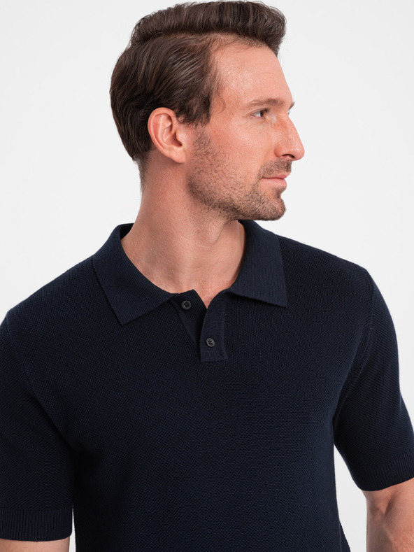 Ombre Clothing Polo da uomo blu scuro Ombre Clothing