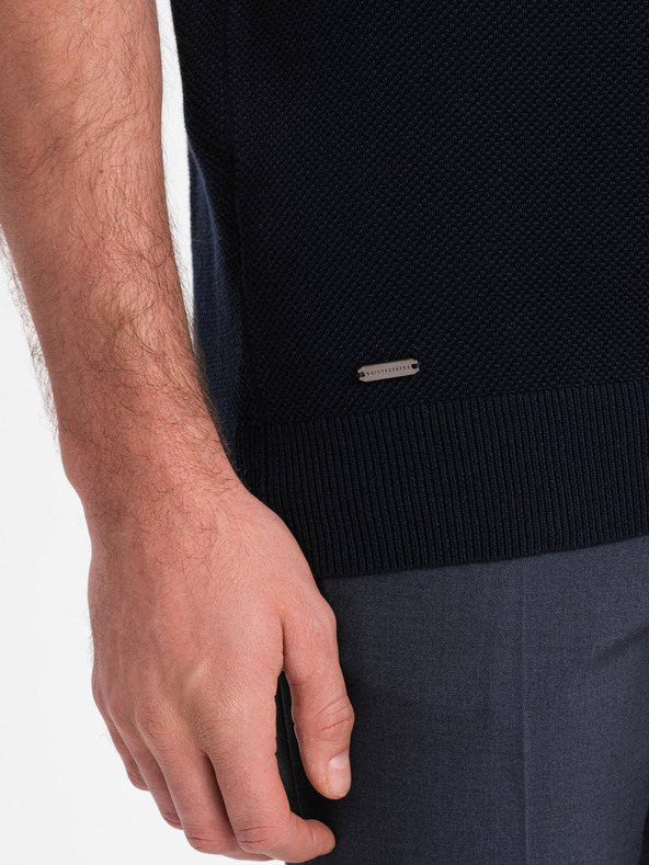 Ombre Clothing Polo da uomo blu scuro Ombre Clothing