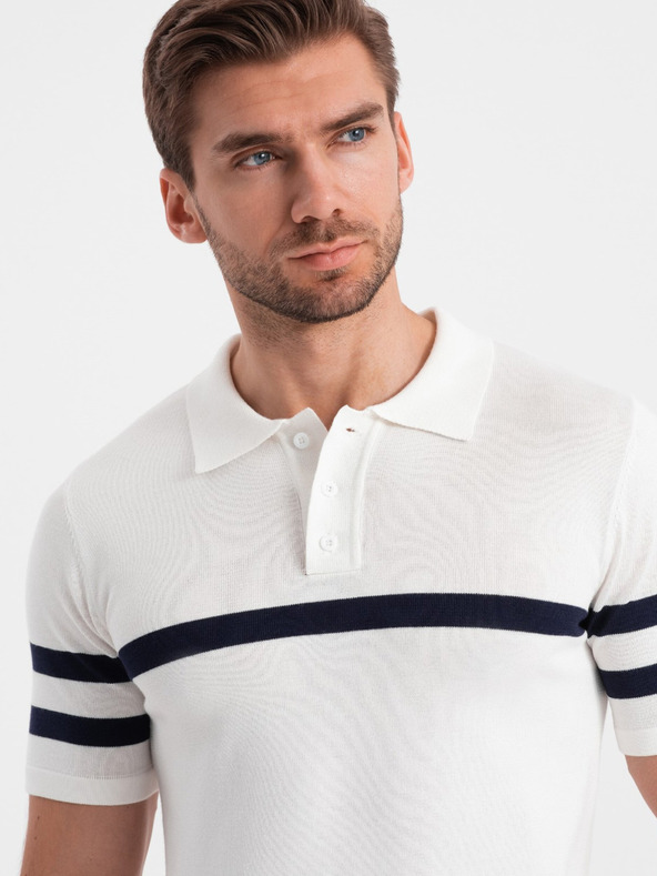Ombre Clothing Polo bianca da uomo Ombre Clothing