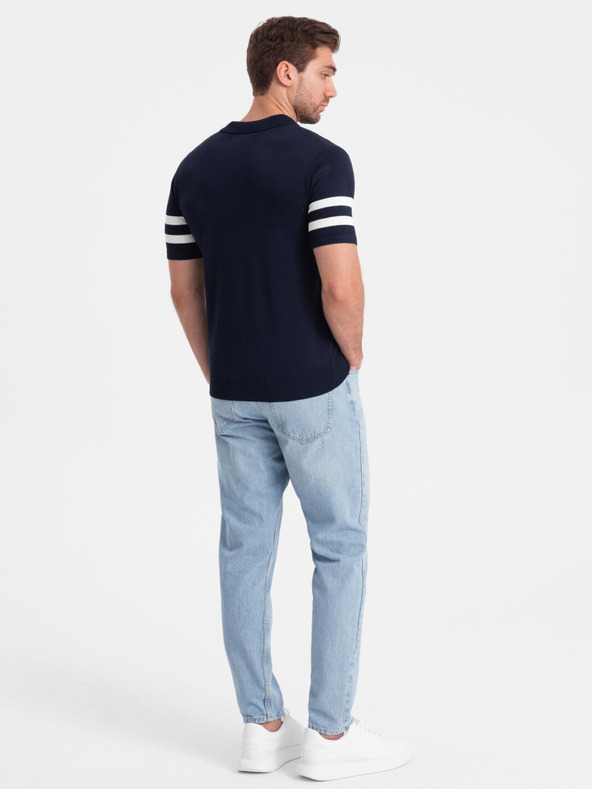 Ombre Clothing Polo blu scuro da uomo Ombre Clothing