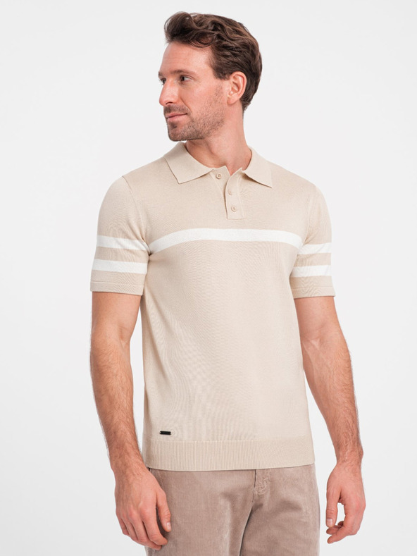 Ombre Clothing Polo uomo beige Abbigliamento Ombre