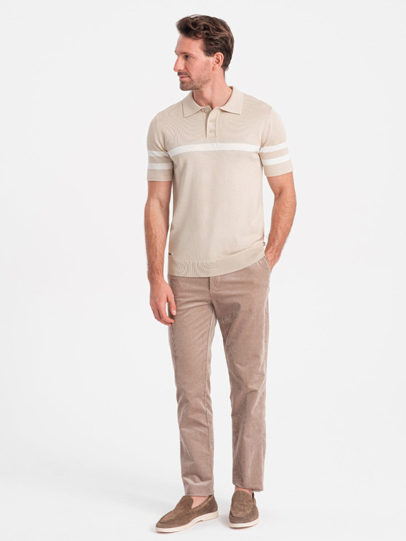 Ombre Clothing Polo uomo beige Abbigliamento Ombre