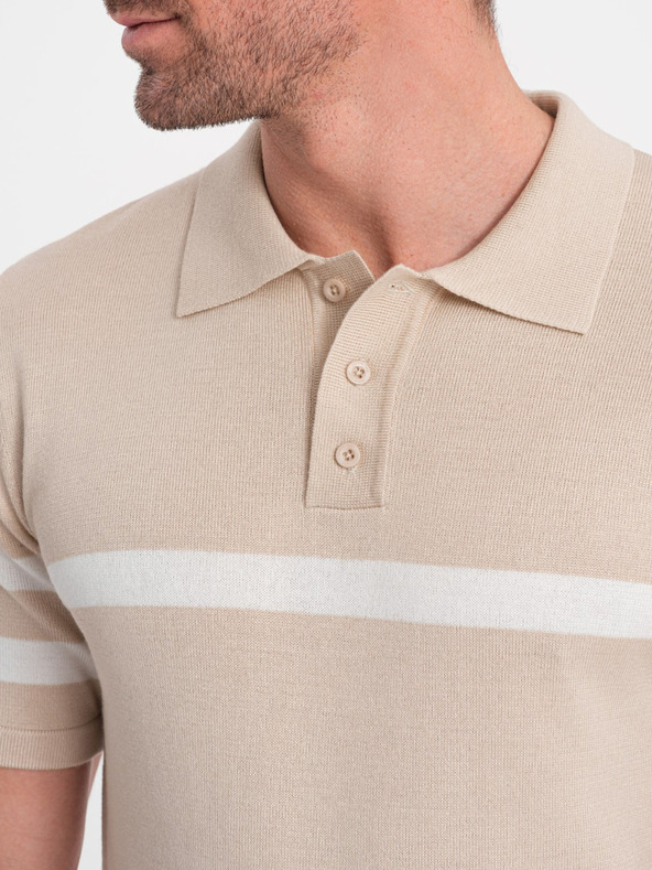 Ombre Clothing Polo uomo beige Abbigliamento Ombre